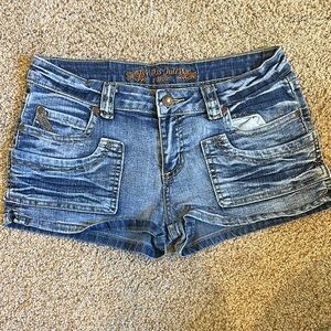 Miss Juli Blue Jean Shorts Distressed Style